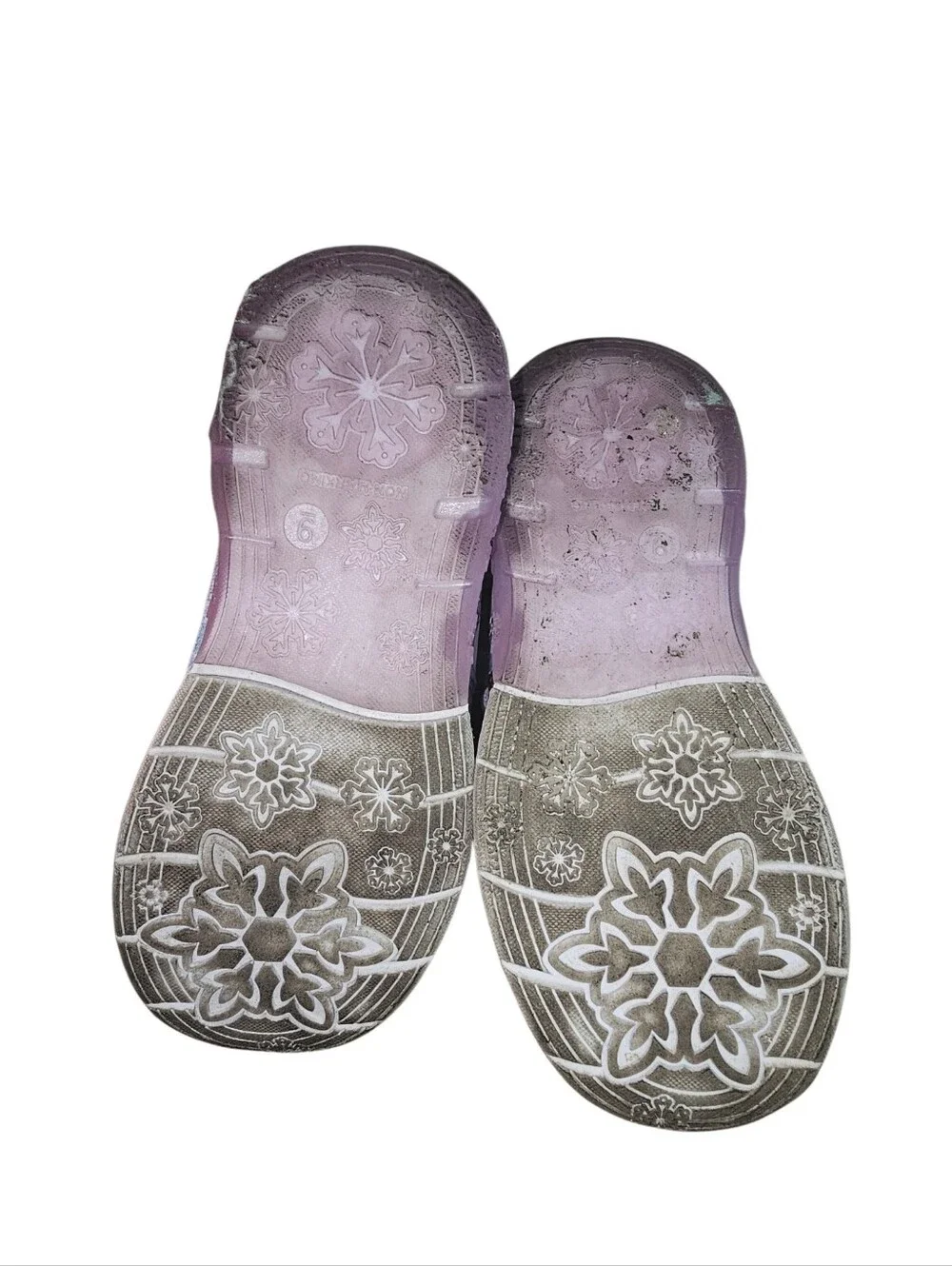 Disney Frozen Light-Up Kids Sneakers in Blue & Purple Snowflake Design